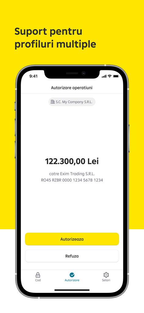 Raiffeisen SmartToken interface for authorizing banking transactions