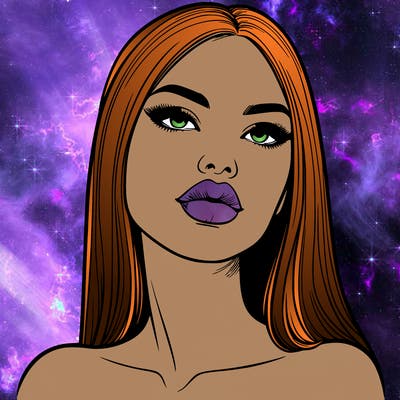 realistic woman with full lips