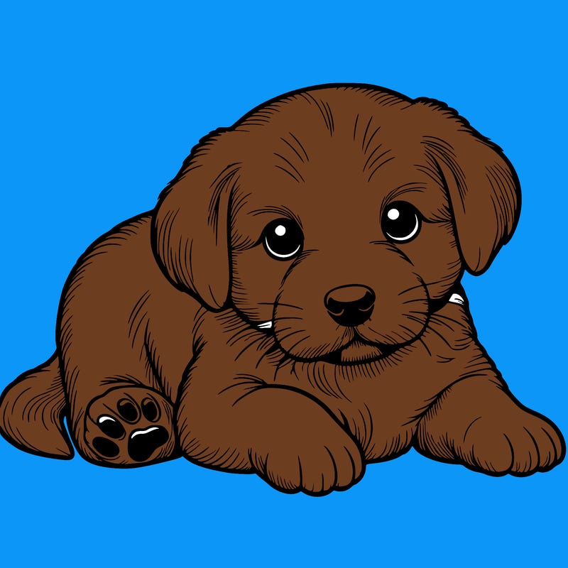 a cute realistic puppy