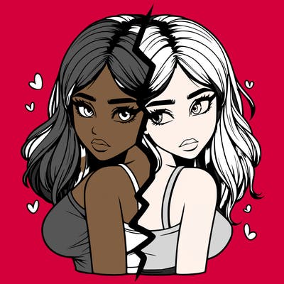 realistic girl split