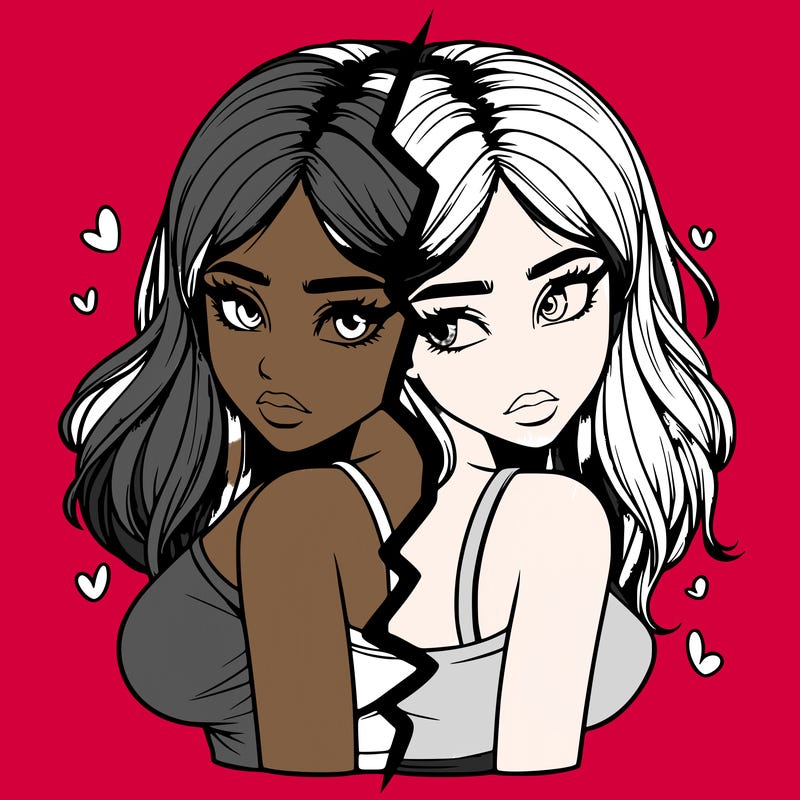 realistic girl split