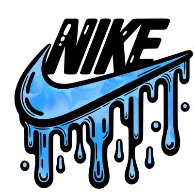 dripping nike logo
