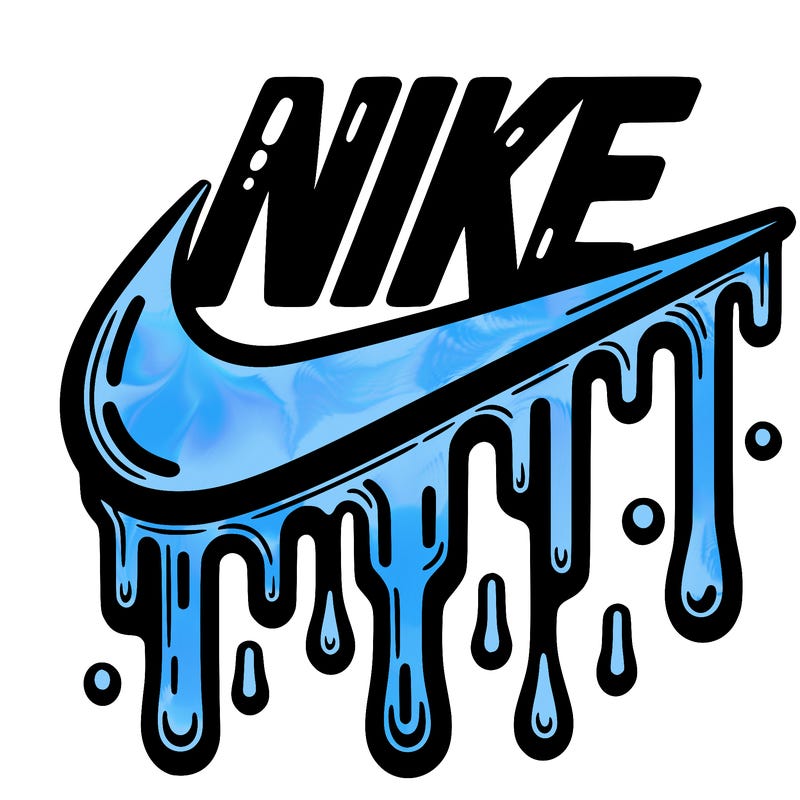 dripping nike logo