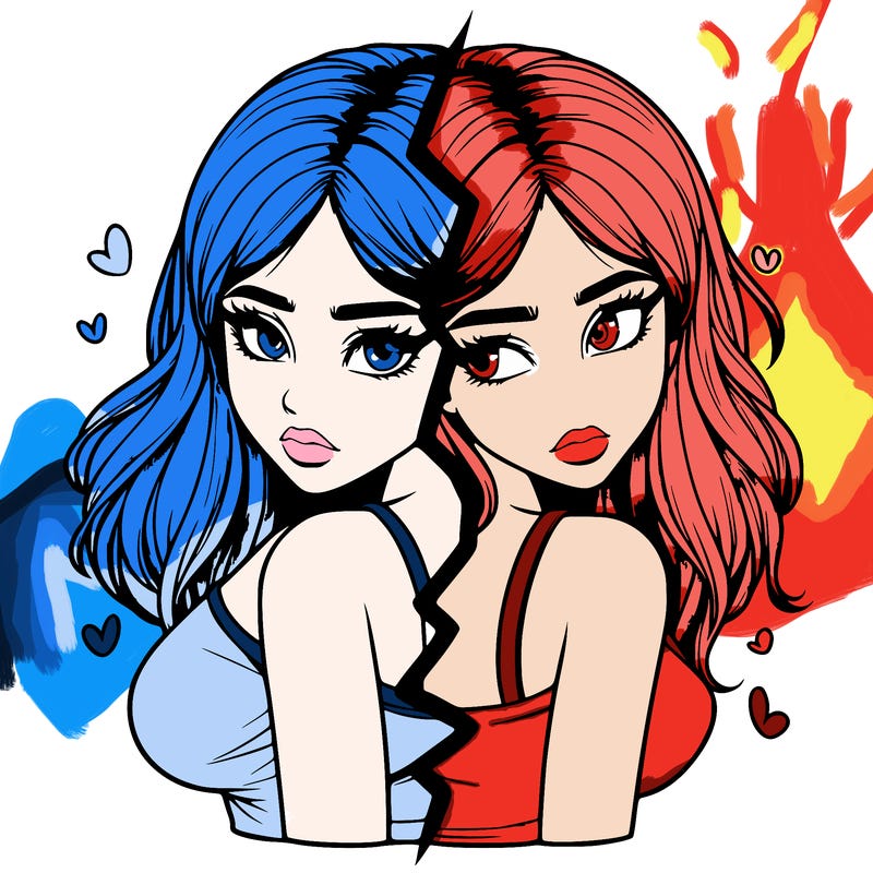 realistic girl split