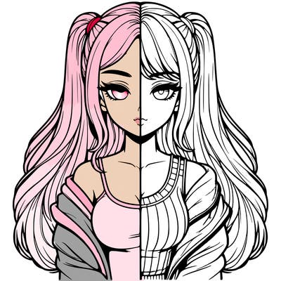 realistic girl split