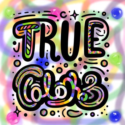 "true colors" written