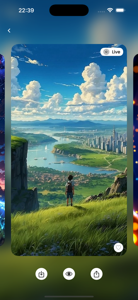 Anime Live Wallpaper 4K! - Anime style live wallpaper featuring a scenic landscape with a character overlooking a city and ocean