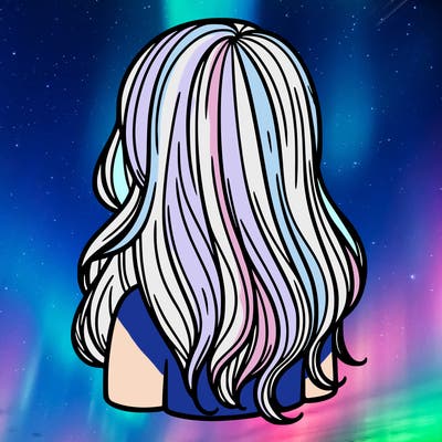 girl with long hair facing backwards