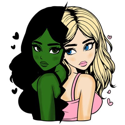 realistic girl split