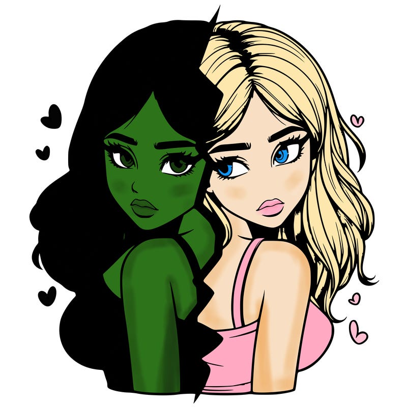 realistic girl split