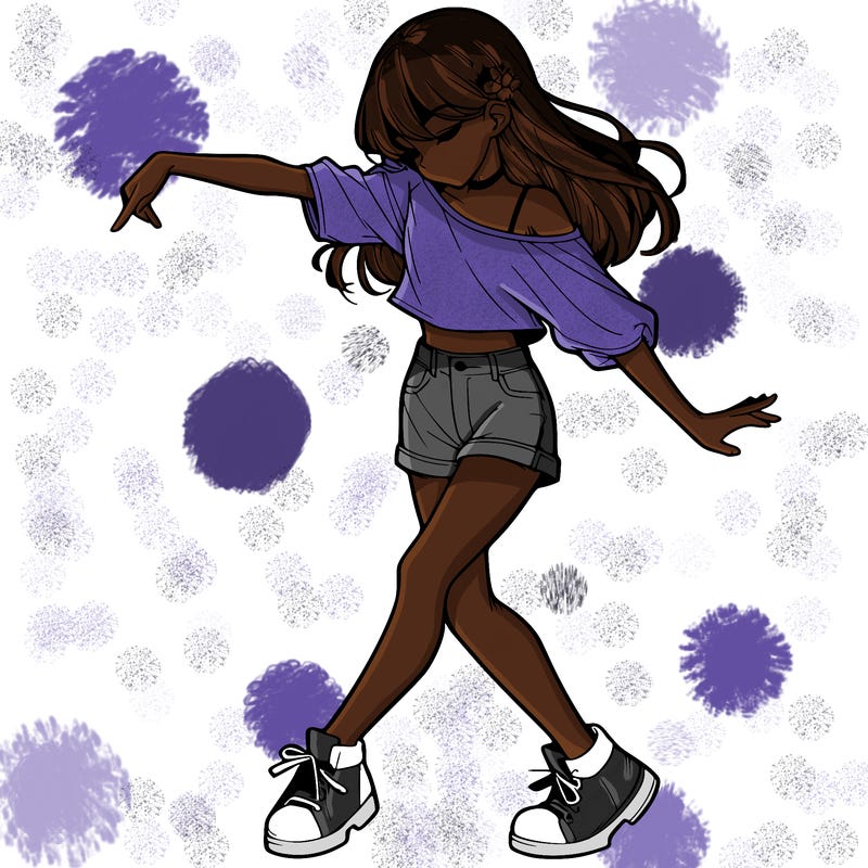 realistic girl danceing