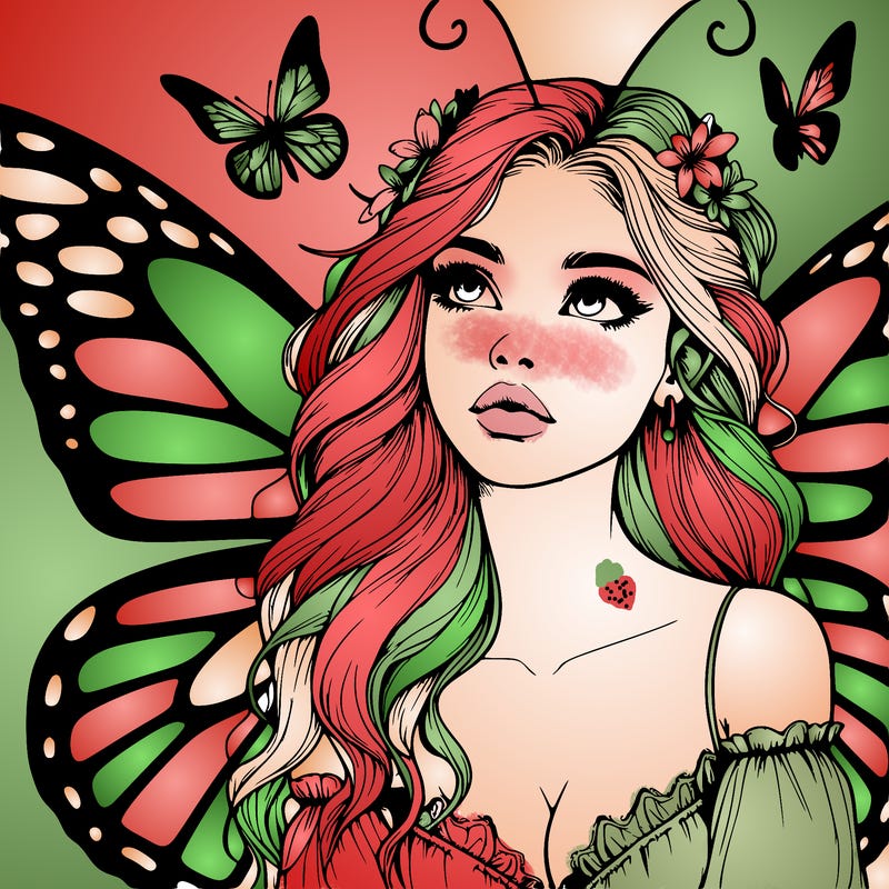 butterfly fairy realistic girl