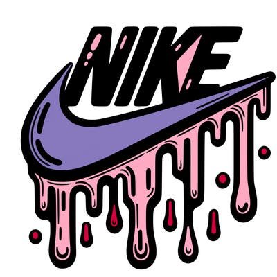 dripping nike logo