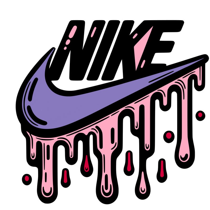 dripping nike logo