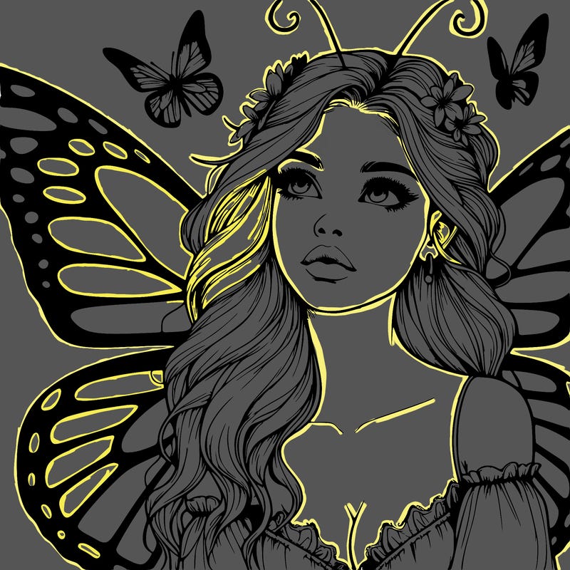 butterfly fairy realistic girl