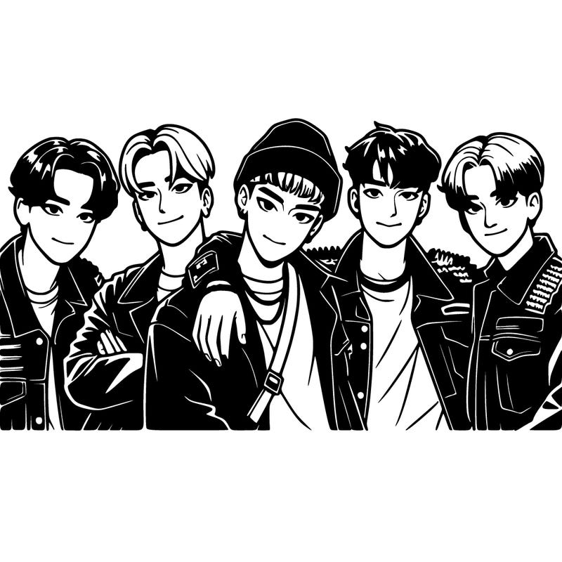 realistic k-pop band