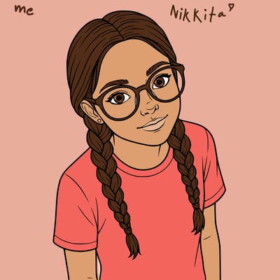 a girl with glasses and two braids