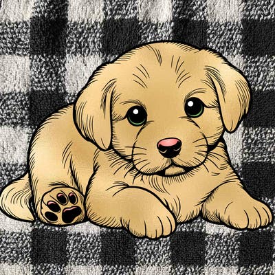 a cute realistic puppy