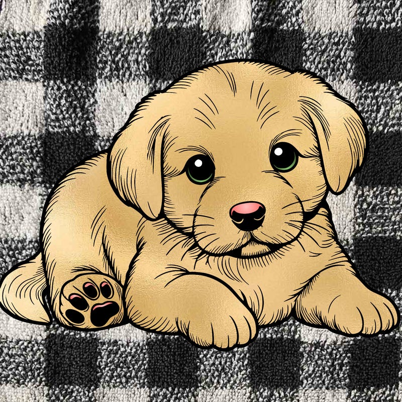 a cute realistic puppy