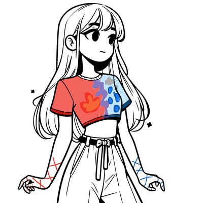 girl in a cute crop top