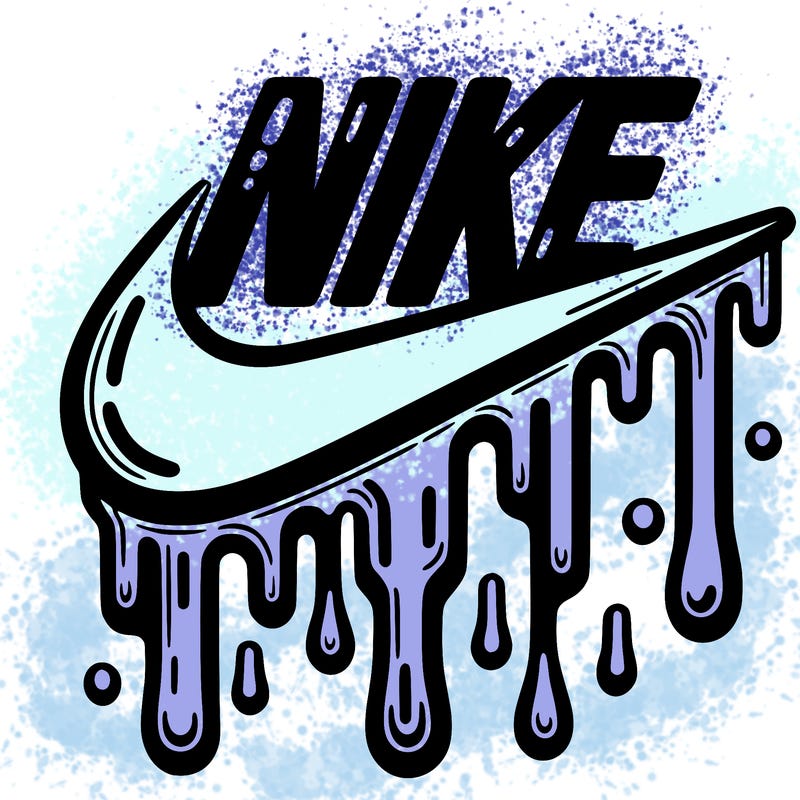 dripping nike logo