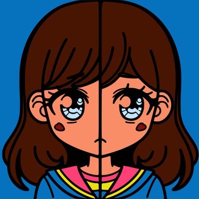 a split of a girl