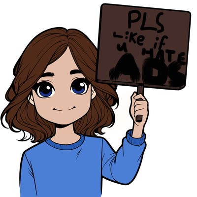 realistic girl holding up a sign