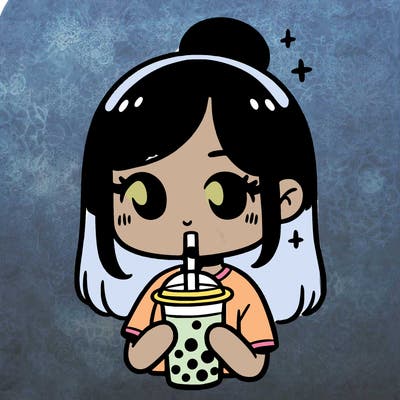 girl drinking boba