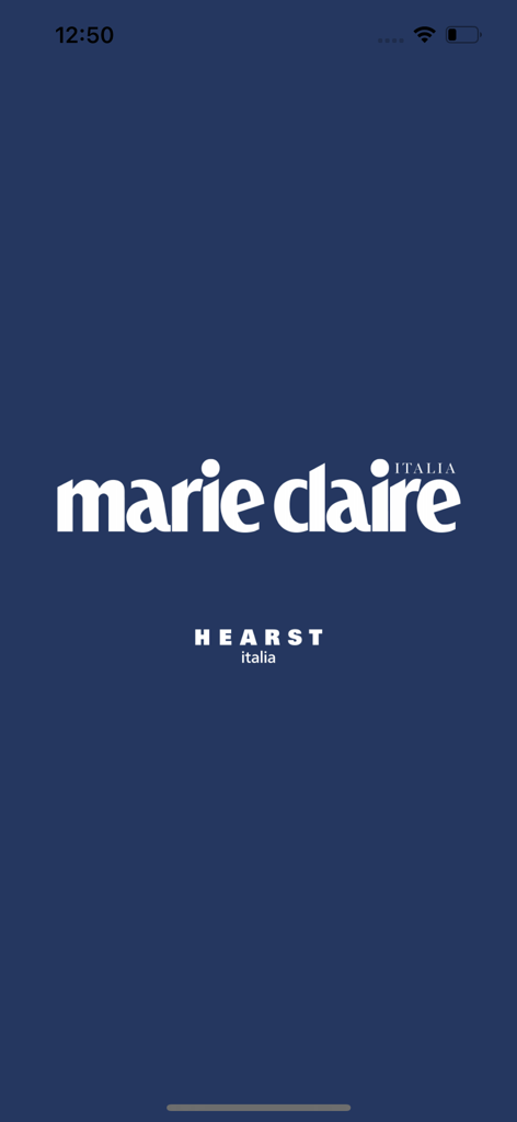 Marie Claire Italia app logo on a blue background