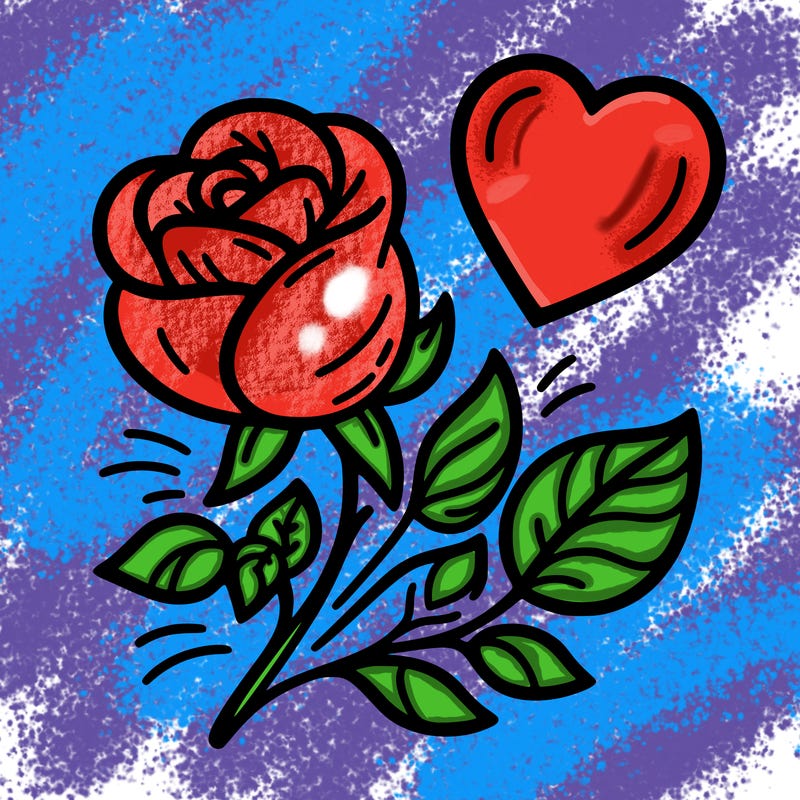 rose and heart