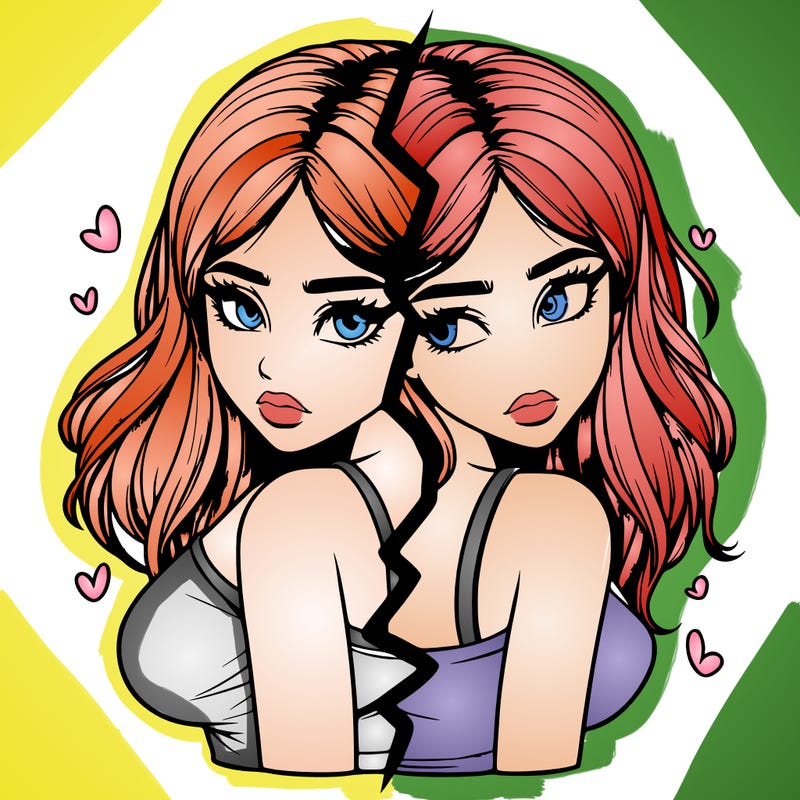 realistic girl split