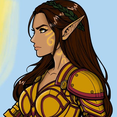 realistic warrior elf queen