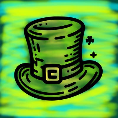 st patrick hat with thin lines