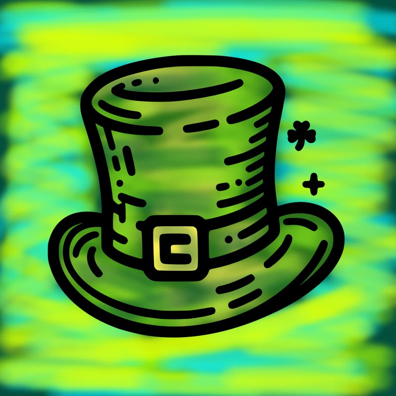 st patrick hat with thin lines