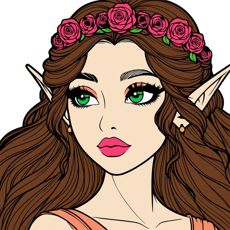 realistic beautiful elf princess