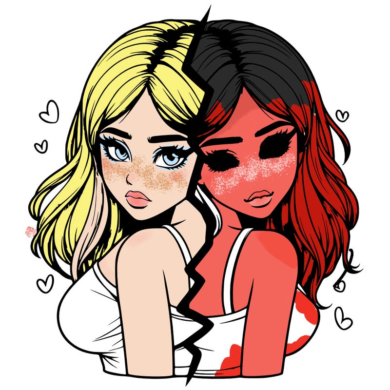 realistic girl split