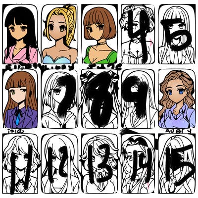 girls that look diffrent anime