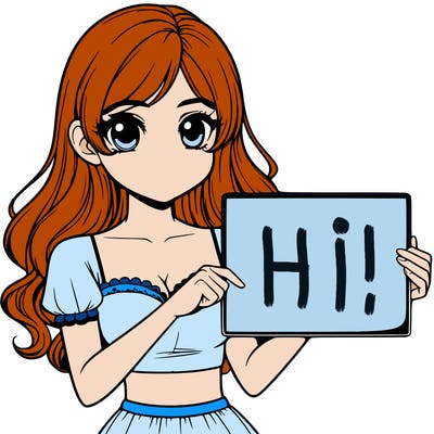 realistic pretty girl holding blank sign