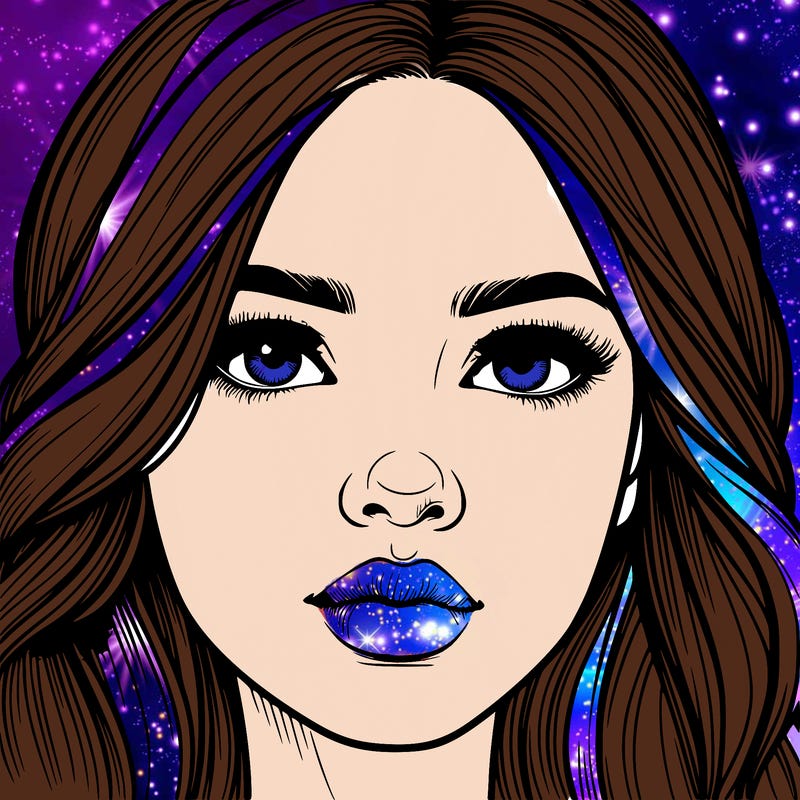 realistic girl with nose and lips