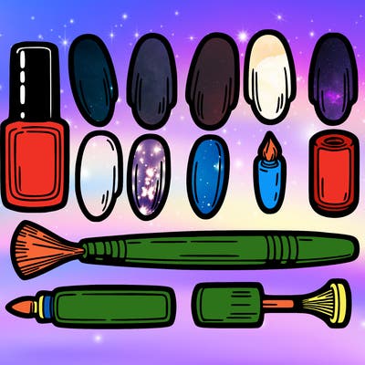 a set of plain nails