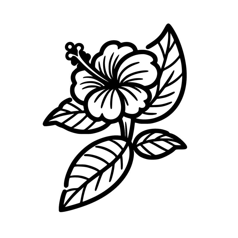 simple hibiscus flower