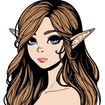 elf girl realistic dark fantasy