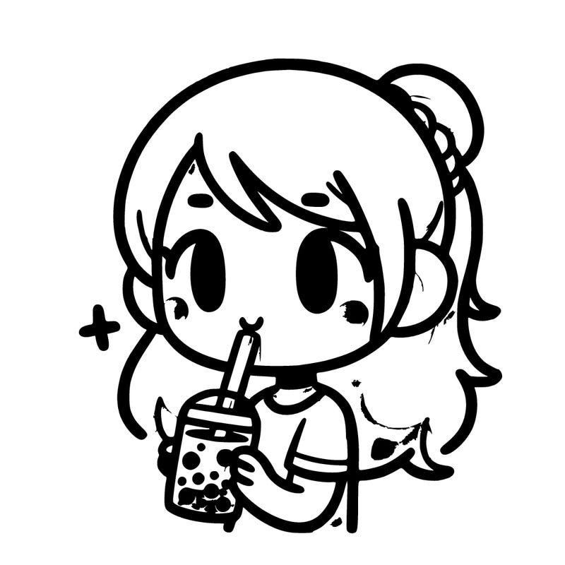 girl drinking boba