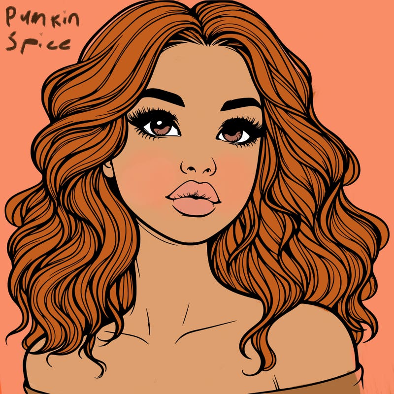 realistic girl with wavy hair and lips