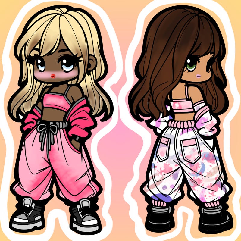 girl in crop top and baggy pants