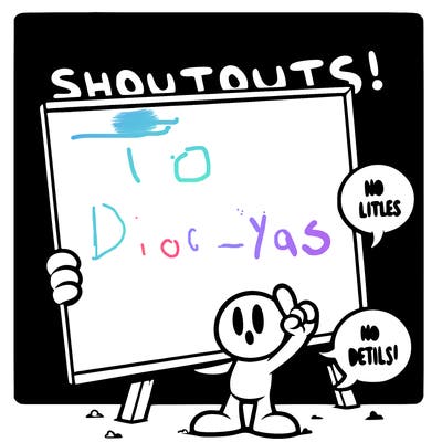 blank canvas that says above it shoutouts