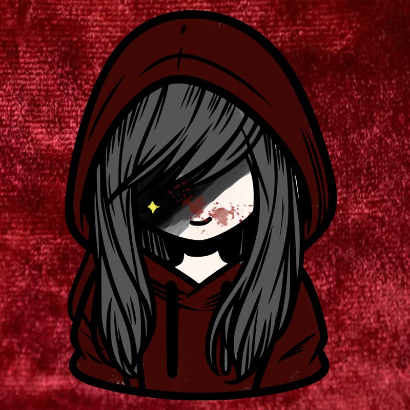 girl with hair covering her face and wearing a hoodie