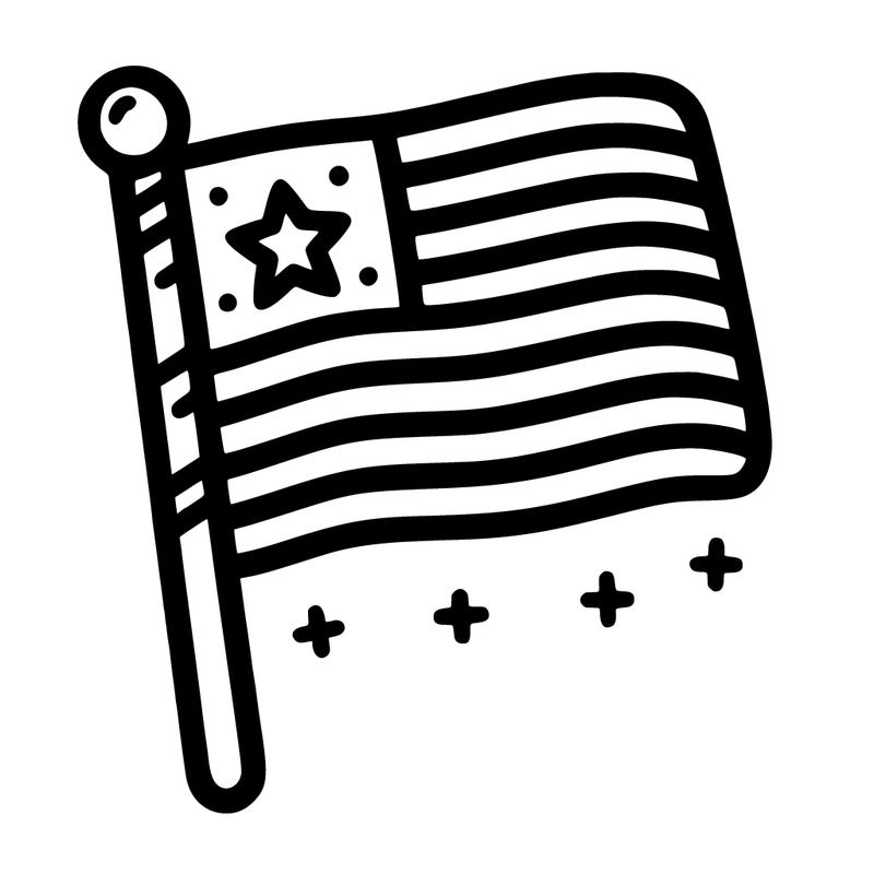 a flag with 6 stripes