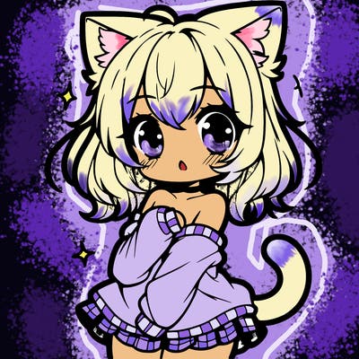 cute anime cat girl