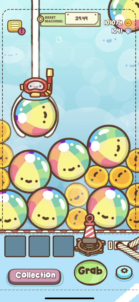 Clawbert - Clawbert agarrando un huevo sorpresa colorido en una linda máquina de garra.